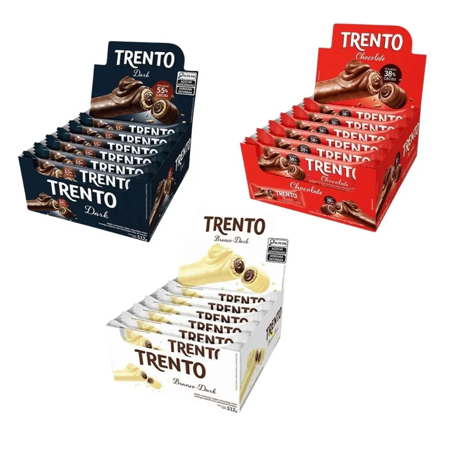 Kit 3 Caixas Chocolate Trento Sortido – Diversos Sabores