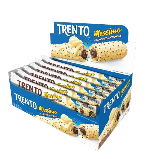 Chocolate Trento Massimo Branco Com Cookies 15 Unidades De 25g