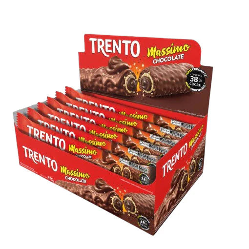 Chocolate Trento Massimo Chocolate 38% Com 15 Unidades De 25g