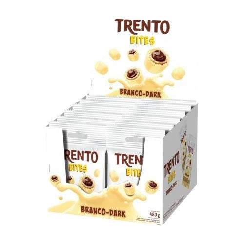 Chocolate Trento Bites Branco - Dark Caixa 12 Unidades 40g