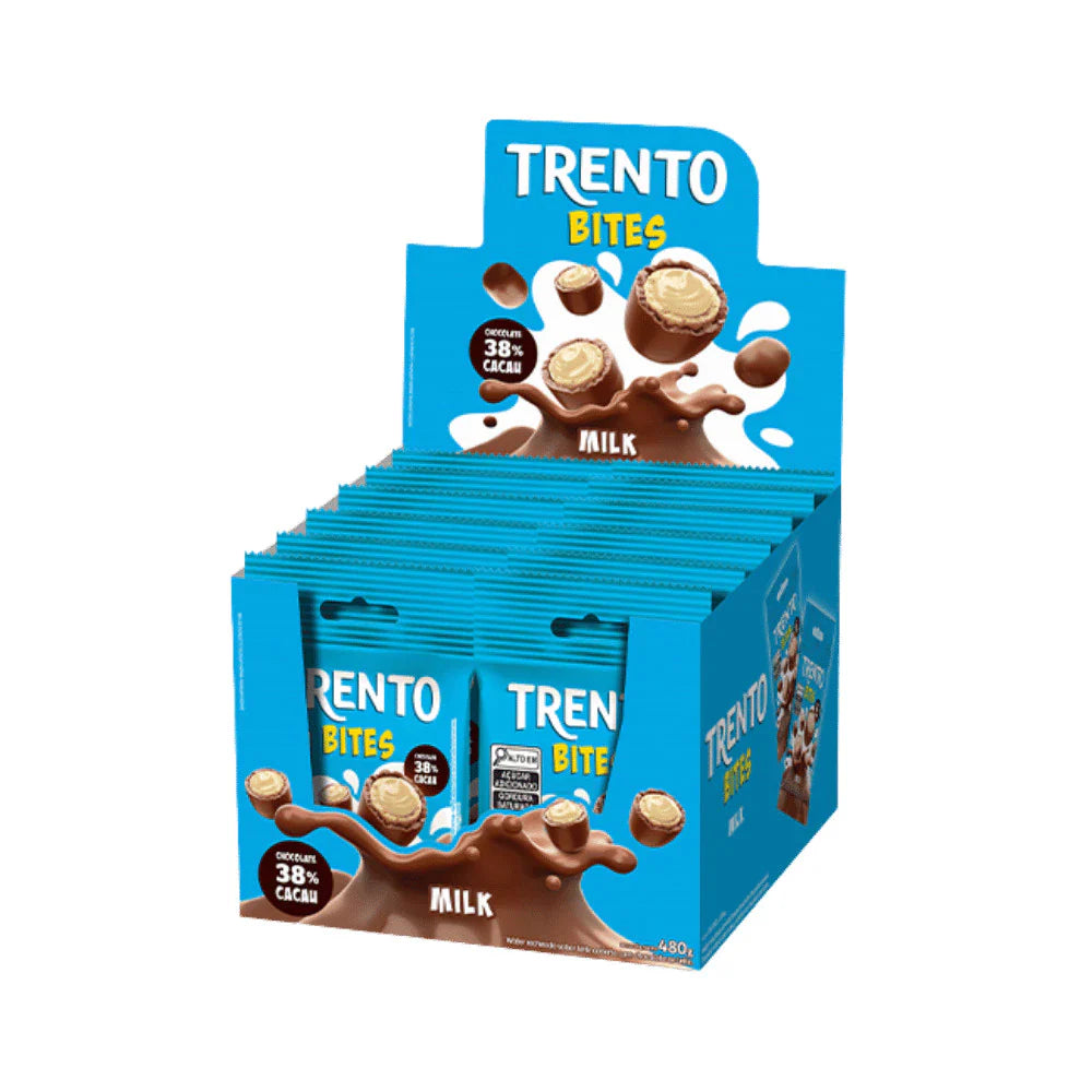 Chocolate Trento Bites Milk Com 12 Unidades De 40g